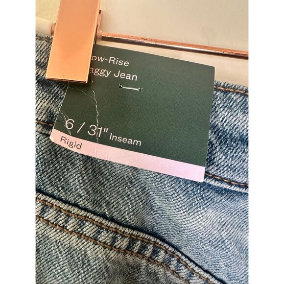 Wild Fable Women’s Low Rise Baggy Blue Jeans Size 6 New - Picture 3 of 4